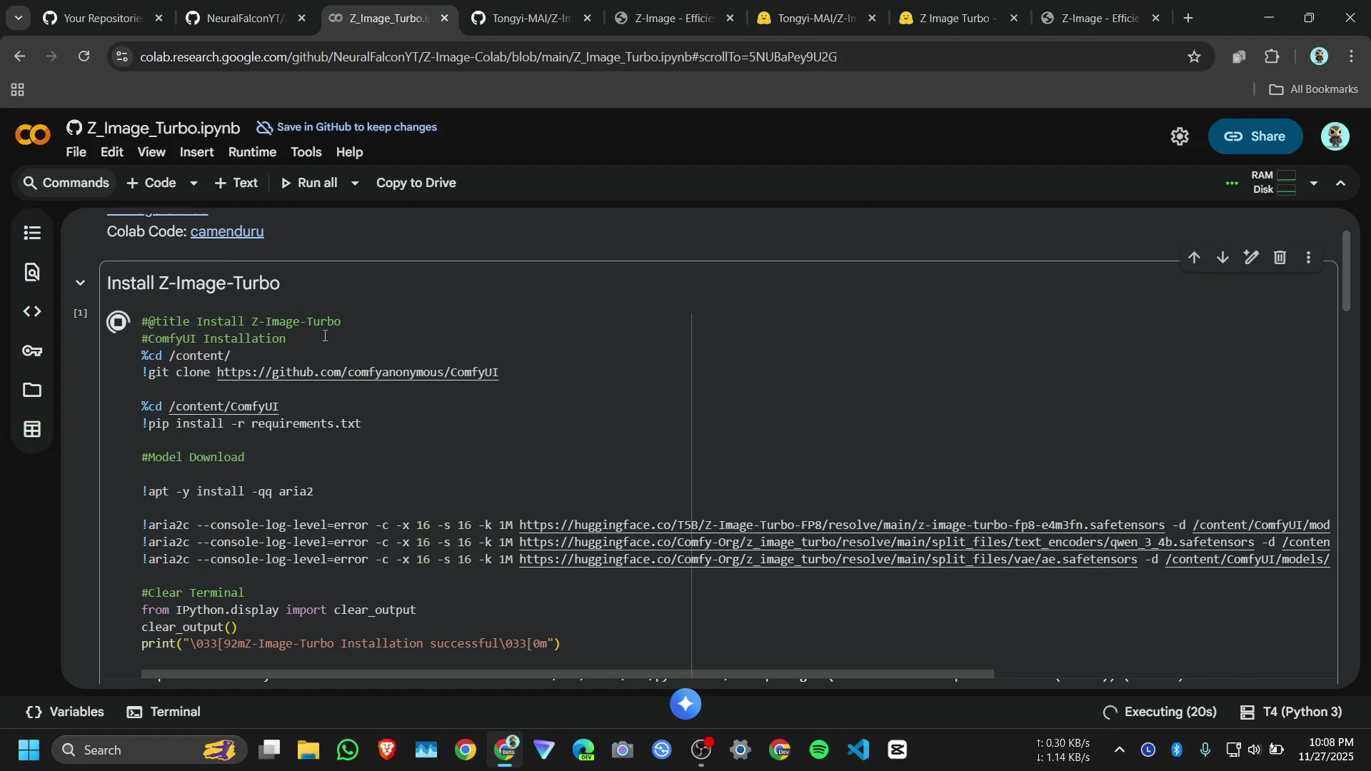 Google Colab Guide: Install Alibaba Z-Image Turbo for Text-to-Image screenshot 3