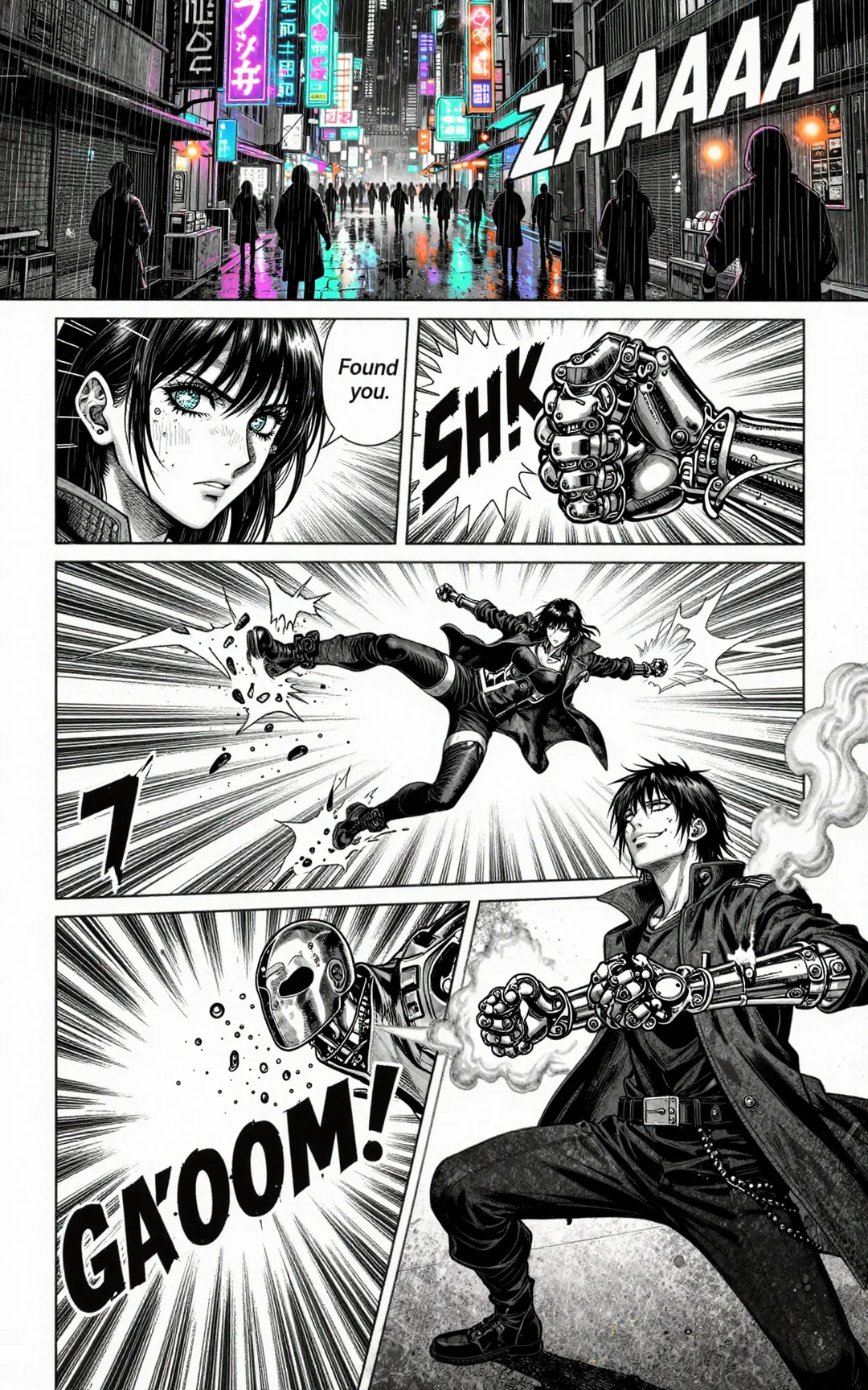 Z-Image Turbo comic generation example showing Page 1